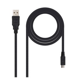 NANO CABLE Cable USB 2.0 A/M a Micro USB B/M, 1.8m, Negro